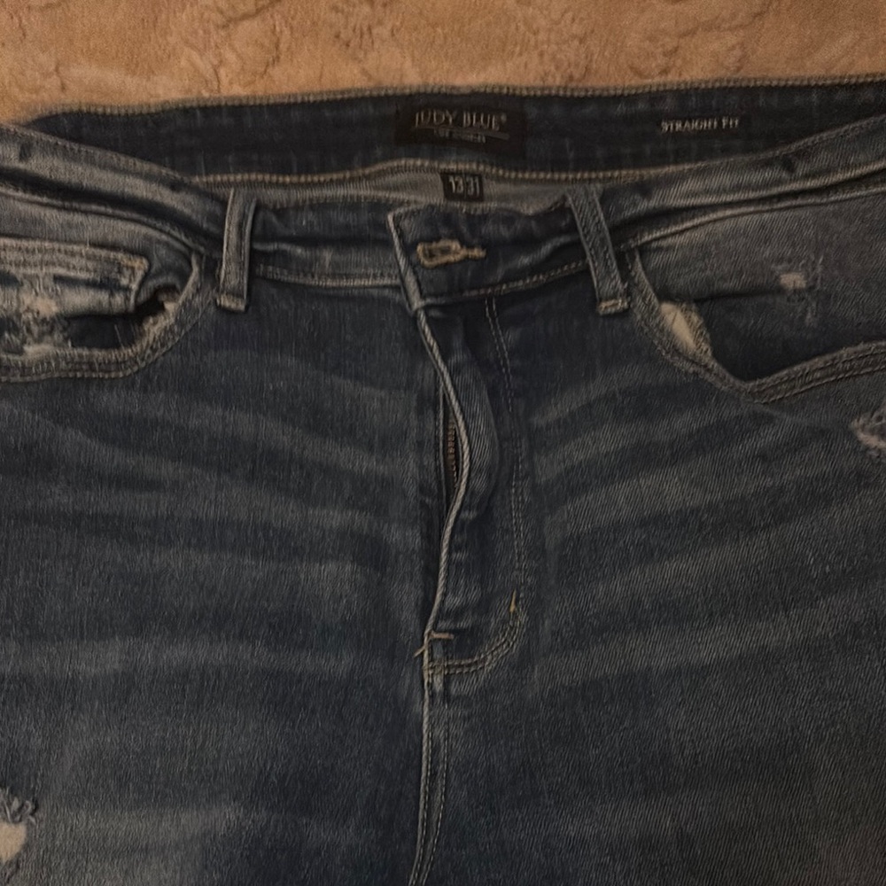 Judy Blue Distressed Jeans - Blue